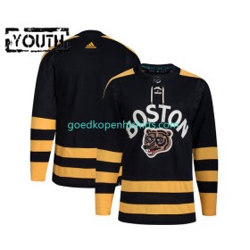 Boston Bruins Blank Adidas 2023 Winter Classic Zwart Authentic Shirt - Kinderen